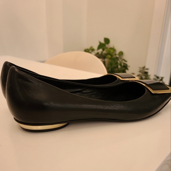 Bellofatto Made in Italy Black and Gold Leather shoes Size 6 - Picture 14 of 14
